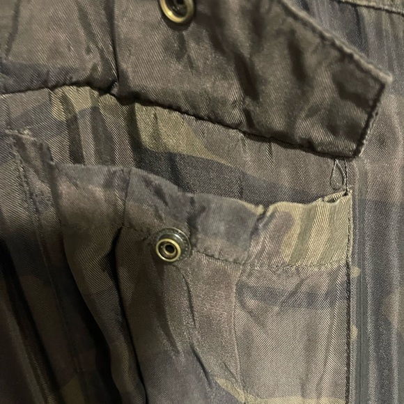 Johnny Was Green and Red Utility Jacket with Floral Embroidery - Picture 5 of 10